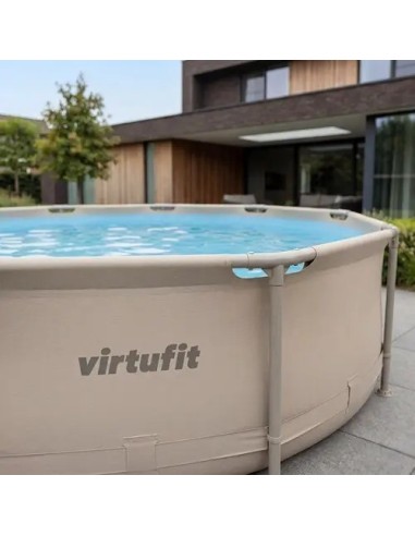 VirtuFit apvalus baseinas - 244 cm - smėlio spalvos - su filtro siurbl