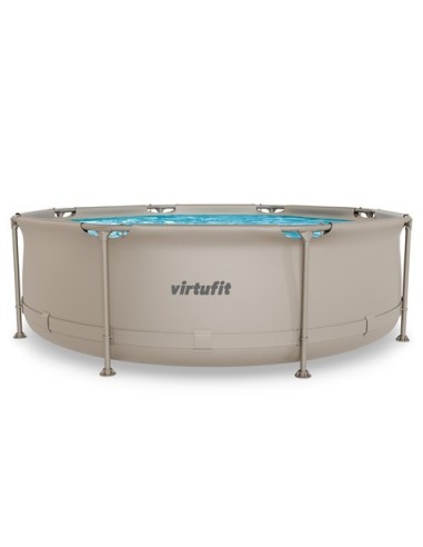 VirtuFit apvalus baseinas - 244 cm - smėlio spalvos - su filtro siurbl