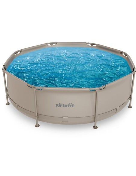 VirtuFit apvalus baseinas - 244 cm - smėlio spalvos - su filtro siurbl