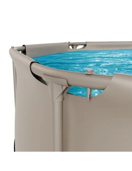 VirtuFit apvalus baseinas - 244 cm - smėlio spalvos - su filtro siurbl