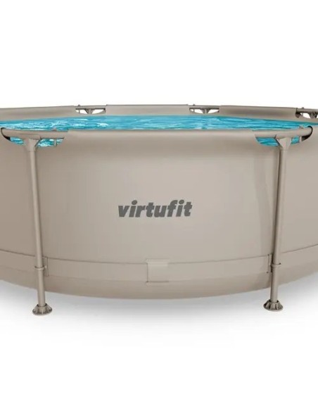 VirtuFit apvalus baseinas - 244 cm - smėlio spalvos - su filtro siurbl