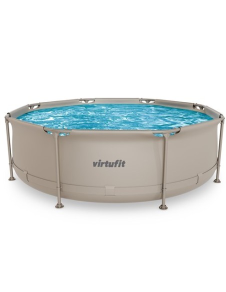 VirtuFit apvalus baseinas - 244 cm - smėlio spalvos - be siurblio