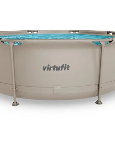 VirtuFit apvalus baseinas - 244 cm - smėlio spalvos - be siurblio