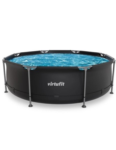VirtuFit apvalus baseinas - 244 cm - antracito spalvos - be siurblio