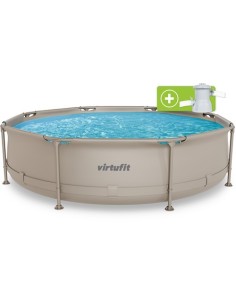VirtuFit apvalus baseinas - 305 cm - smėlio spalvos - su filtro siurbl 2