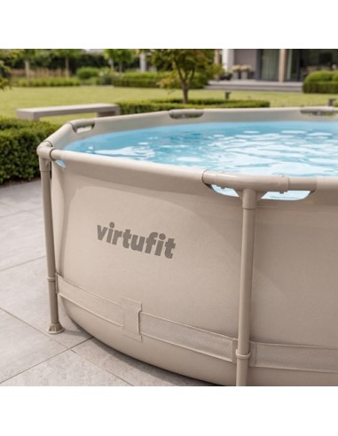 VirtuFit apvalus baseinas - 305 cm - smėlio spalvos - su filtro siurbl