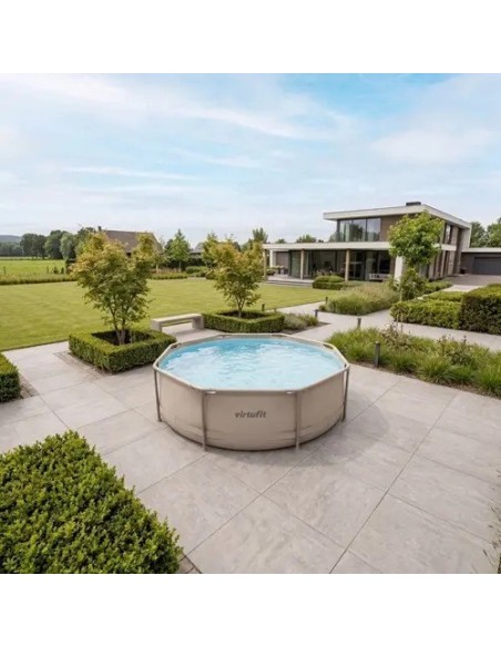 VirtuFit apvalus baseinas - 305 cm - smėlio spalvos - su filtro siurbl