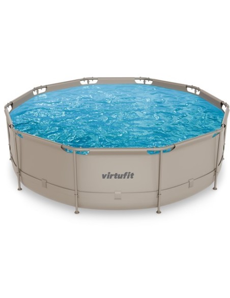 VirtuFit apvalus baseinas - 305 cm - smėlio spalvos - su filtro siurbl