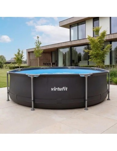VirtuFit apvalus baseinas - 305 cm - antracito spalvos - be siurblio