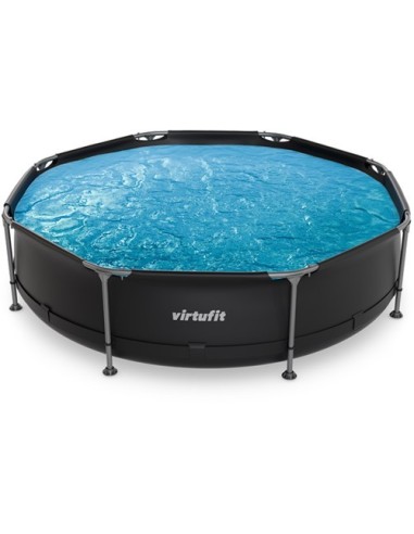 VirtuFit apvalus baseinas - 305 cm - antracito spalvos - be siurblio