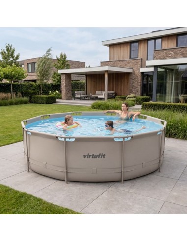 VirtuFit apvalus baseinas - 366 cm - smėlio spalvos - su filtro siurbl
