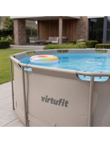 VirtuFit apvalus baseinas - 366 cm - smėlio spalvos - su filtro siurbl