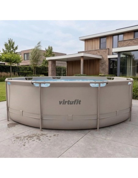 VirtuFit apvalus baseinas - 366 cm - smėlio spalvos - su filtro siurbl