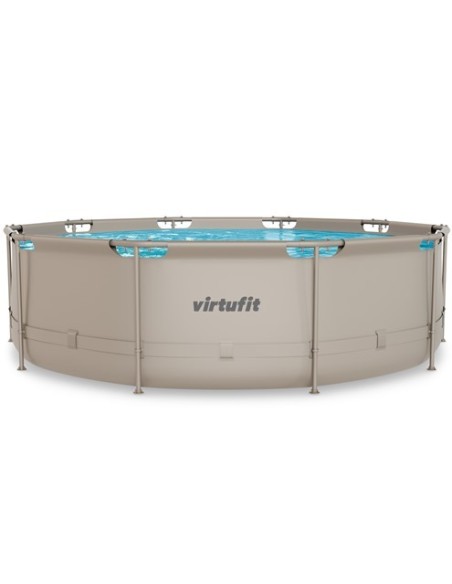 VirtuFit apvalus baseinas - 366 cm - smėlio spalvos - su filtro siurbl