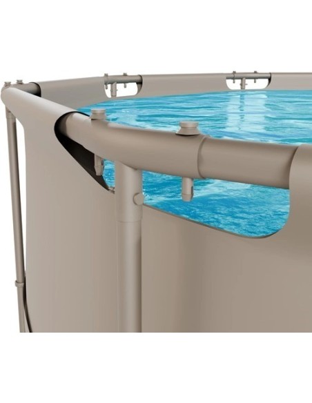 VirtuFit apvalus baseinas - 366 cm - smėlio spalvos - su filtro siurbl