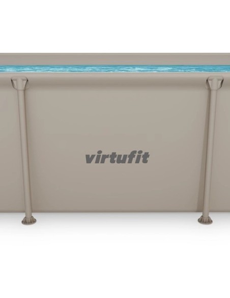 VirtuFit stačiakampis baseinas - 260 × 180 cm - smėlio spalvos - su fi