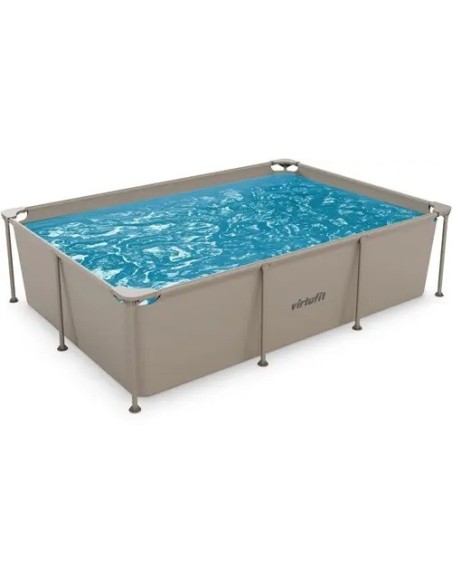 VirtuFit stačiakampis baseinas - 260 × 180 cm - smėlio spalvos - be si