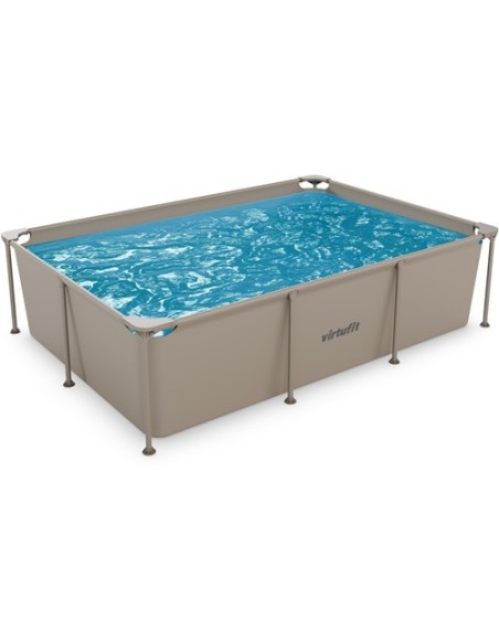 VirtuFit stačiakampis baseinas - 260 × 180 cm - smėlio spalvos - be si