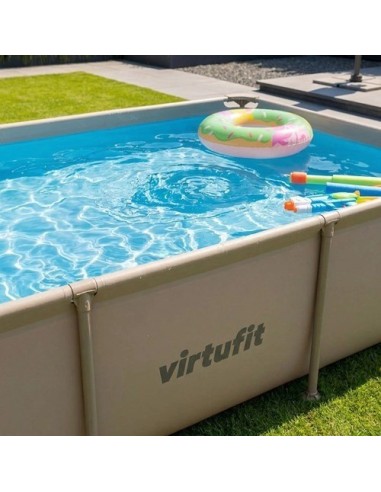 VirtuFit stačiakampis baseinas - 260 × 180 cm - smėlio spalvos - be si