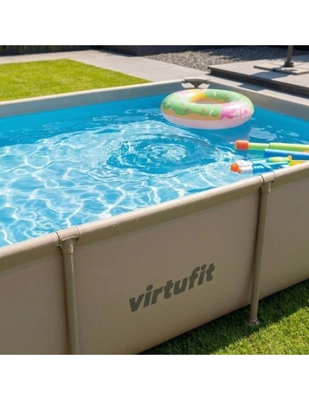 VirtuFit stačiakampis baseinas - 260 × 180 cm - smėlio spalvos - be si