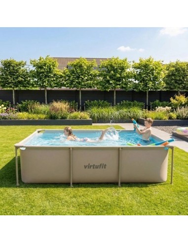 VirtuFit stačiakampis baseinas - 260 × 180 cm - smėlio spalvos - be si