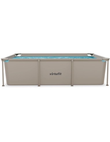 VirtuFit stačiakampis baseinas - 260 × 180 cm - smėlio spalvos - be si