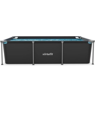 VirtuFit stačiakampis baseinas - 260 × 180 cm - antracito spalvos - be