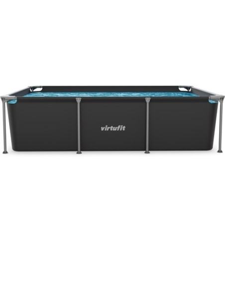 VirtuFit stačiakampis baseinas - 260 × 180 cm - antracito spalvos - be