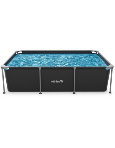 VirtuFit stačiakampis baseinas - 260 × 180 cm - antracito spalvos - be