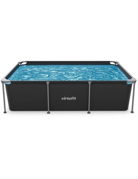 VirtuFit stačiakampis baseinas - 260 × 180 cm - antracito spalvos - be