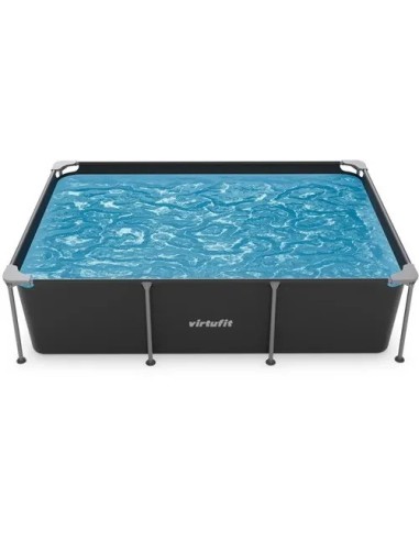 VirtuFit stačiakampis baseinas - 260 × 180 cm - antracito spalvos - be