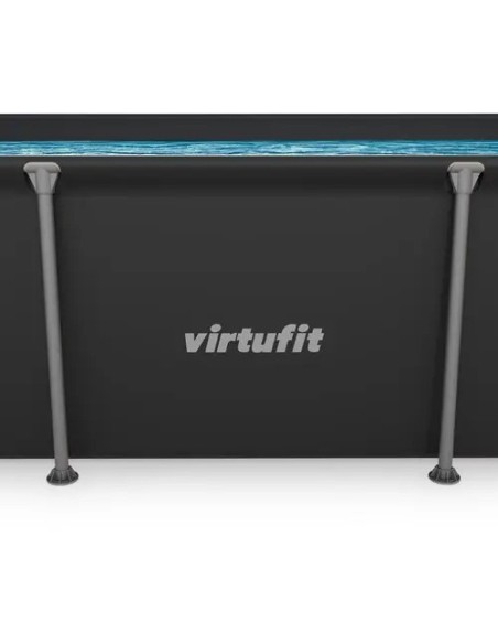 VirtuFit stačiakampis baseinas - 260 × 180 cm - antracito spalvos - be