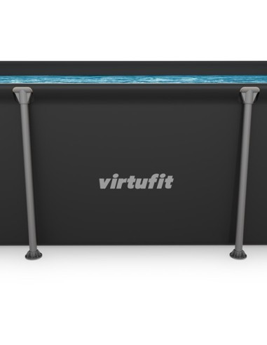 VirtuFit stačiakampis baseinas - 260 × 180 cm - antracito spalvos - be