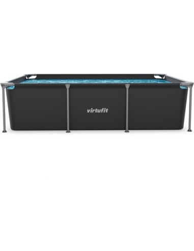 VirtuFit stačiakampis baseinas - 260 × 180 cm - antracito spalvos - be