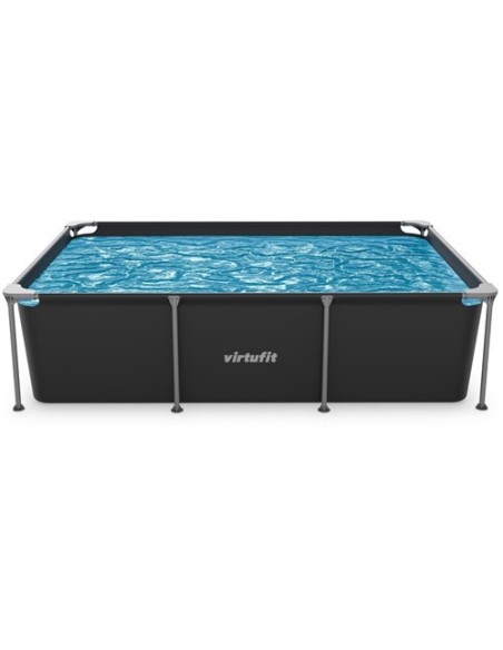 VirtuFit stačiakampis baseinas - 260 × 180 cm - antracito spalvos - be