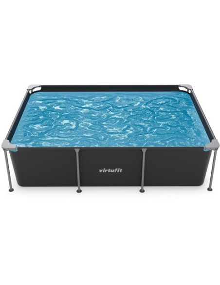 VirtuFit stačiakampis baseinas - 260 × 180 cm - antracito spalvos - be