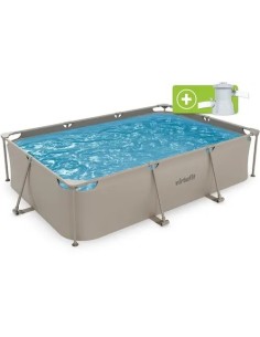 VirtuFit stačiakampis baseinas - 300 × 210 cm - smėlio spalvos - su fi