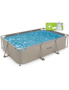 VirtuFit stačiakampis baseinas - 300 × 210 cm - smėlio spalvos - su fi 2
