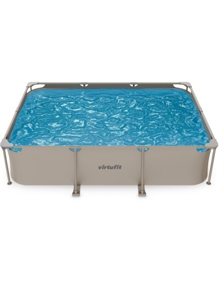 VirtuFit stačiakampis baseinas - 300 × 210 cm - smėlio spalvos - su fi