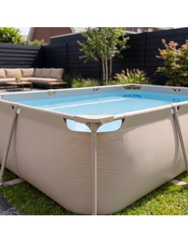 VirtuFit stačiakampis baseinas - 300 × 210 cm - smėlio spalvos - be si