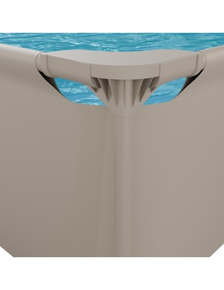 VirtuFit stačiakampis baseinas - 300 × 210 cm - smėlio spalvos - be si
