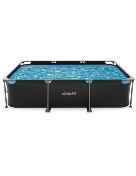 VirtuFit stačiakampis baseinas - 300 × 210 cm - antracito spalvos - be