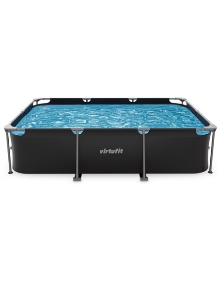VirtuFit stačiakampis baseinas - 300 × 210 cm - antracito spalvos - be