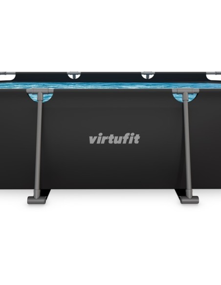 VirtuFit stačiakampis baseinas - 300 × 210 cm - antracito spalvos - be