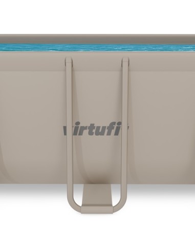 VirtuFit stačiakampis baseinas - 400 × 200 × 122 cm - smėlio spalvos -