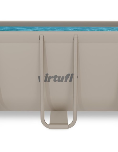 VirtuFit stačiakampis baseinas - 400 × 200 × 122 cm - smėlio spalvos -