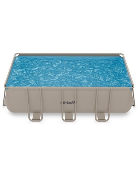 VirtuFit stačiakampis baseinas - 400 × 200 × 122 cm - smėlio spalvos -