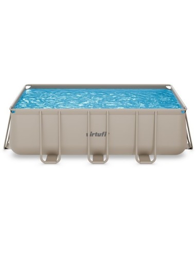 VirtuFit stačiakampis baseinas - 400 × 200 × 122 cm - smėlio spalvos -