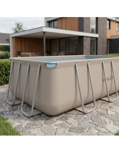 VirtuFit stačiakampis baseinas - 400 × 200 × 122 cm - smėlio spalvos -