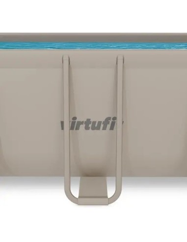 VirtuFit stačiakampis baseinas - 400 × 200 × 122 cm - smėlio spalvos -